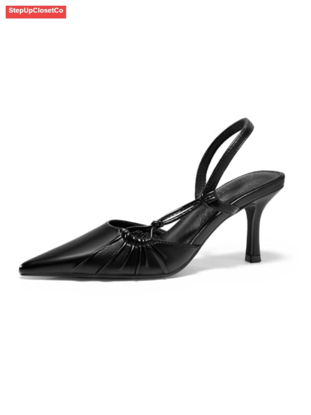 Women's Slingback Kitten Heels Pointed Toe Pumps Formal Dress Shoes